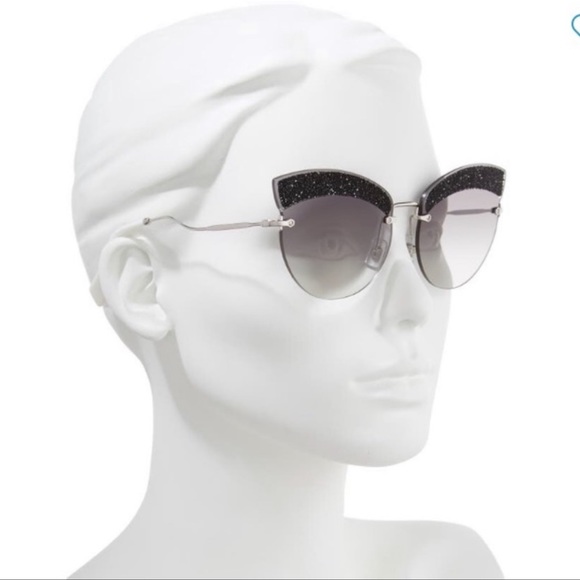 Miu Miu Accessories - Miu Miu Black Cat Eye Sunglasses NWT